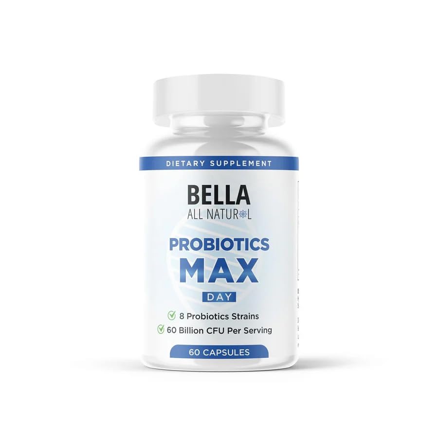 Bella All Natural Probiotics MAX Day 8 Probiotics Strains Capsules 60
