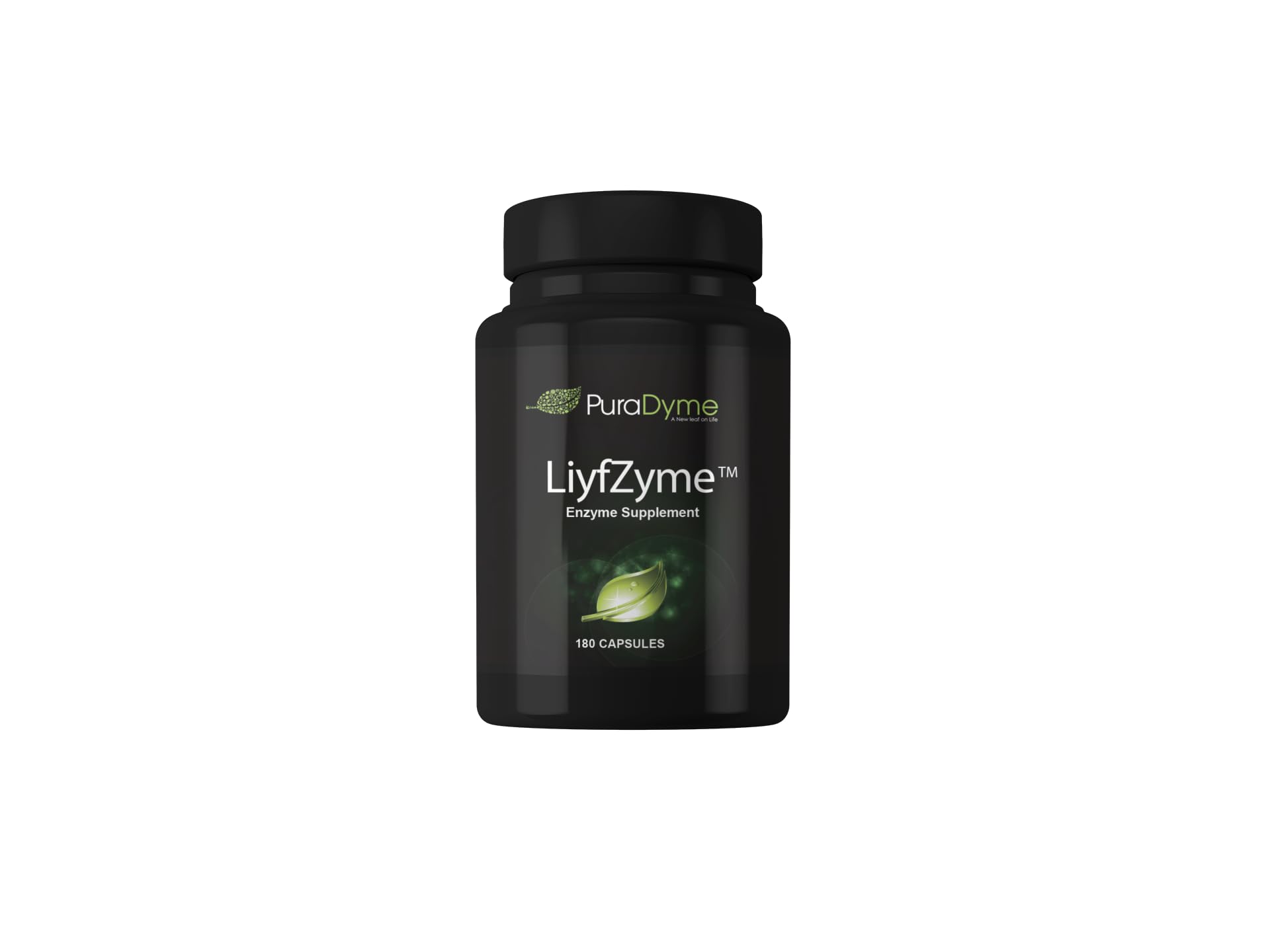 PuraDyme LiyfZyme Plant Based Digestive Enzyme Supplement Capsule 180 Count