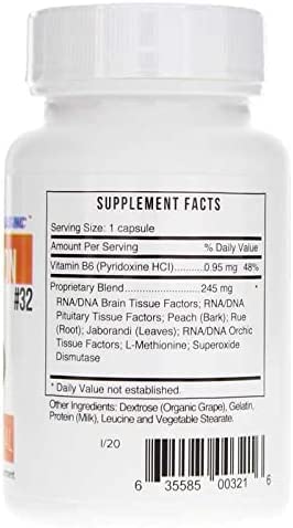 Systemic Formulas #32 Bio Function Gb Pituitary/Pineal 60 Capsules