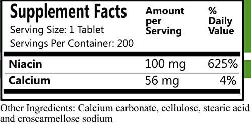 Daily Manufacturing Niacin (Vitamin B3) 200 Tablets