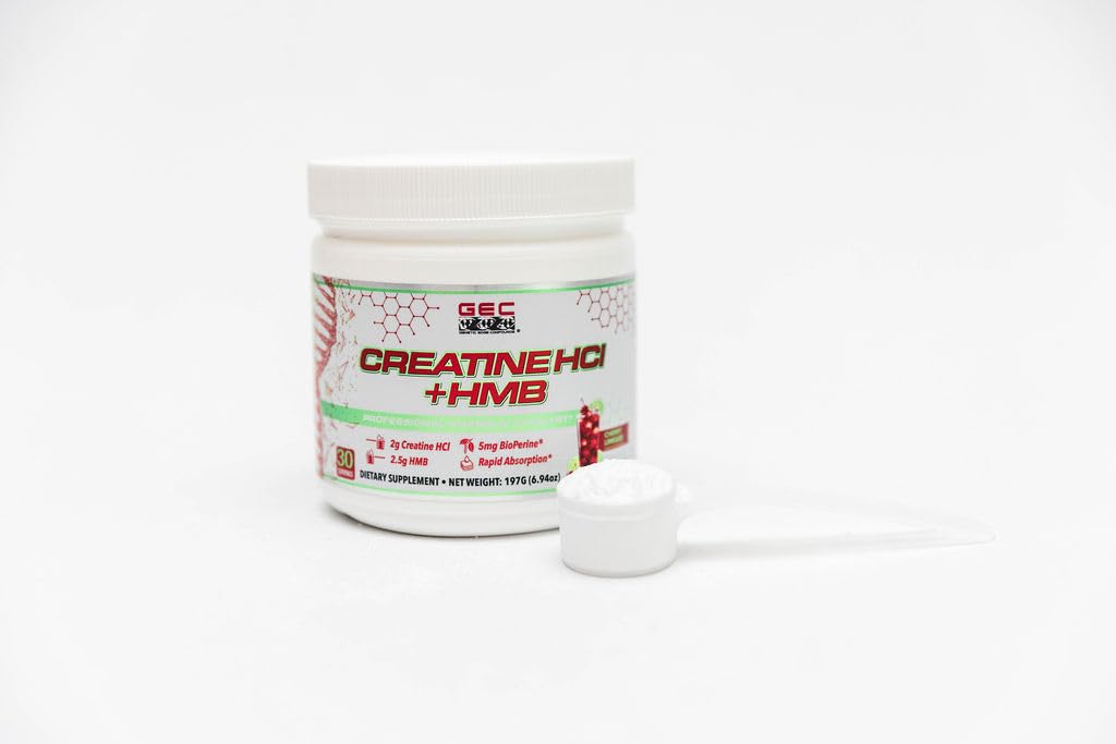 Genetic Edge Compounds Creatine HCl + HMB for Athletes – Performance & Recovery Formula – Powder, 6.94 oz
