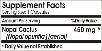 Naturetition Supplements Nopal Cactus 450mg Capsules, 90 Capsules