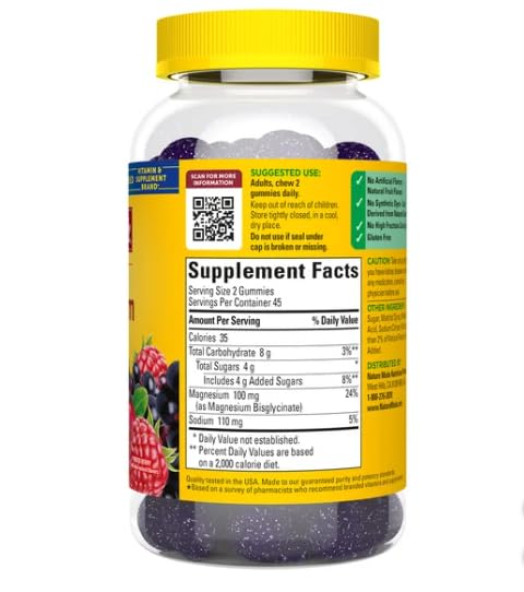 Nature Made High Absorption Magnesium Glycinate Gummies, 90 Count