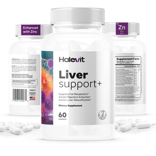Halevit Liver Supplement with Zinc, Choline, Milk Thistle, Beetroot, Artichoke Extract, Chanca Extract, Dandelion, 60 Capsules