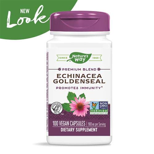 Nature's Way Echinacea Goldenseal Root Capsules 100 Count