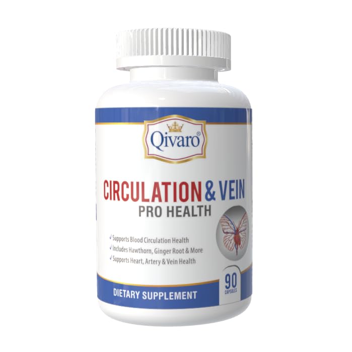 Qivaro Circulation & Vein Pro Supplement, 90 Capsules