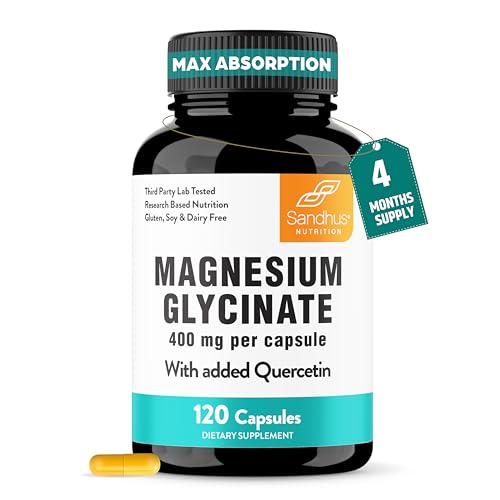 Sandhu's Zinc Quercetin Bundle with Magnesium Glycinate & Vitamin D3 K2 5000 IU Capsules, 360 Capsules