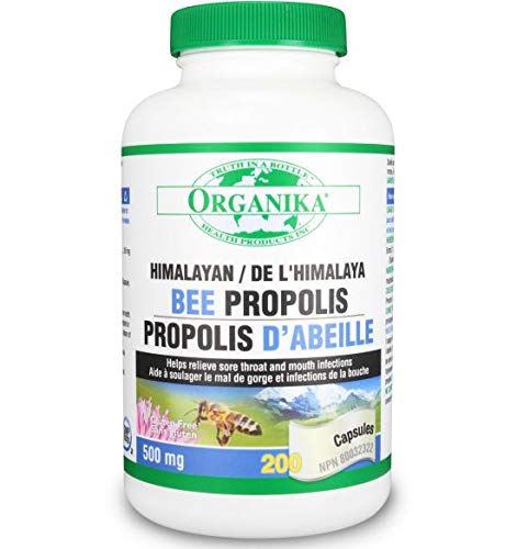 Organika Bee Propolis (Himalayan) 500mg Capsules, 200 Count