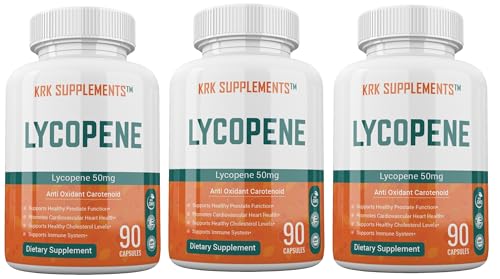 KRK SUPPLEMENTS Lycopene 50mg Capsules, 3 Bottles