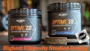 No Limits Nutrition Optimized Blue Razz Pre-Workout, Powder, 537 Servings