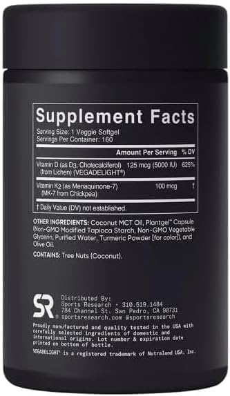 Adventure Home Vitamin D3 K2 Softgels, 160 Count
