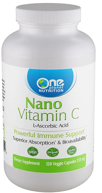 One Planet Nutrition Vitamin C 250 mg Capsules, 120 Count