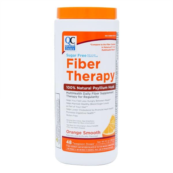 Quality Choice Sugar Free Fiber Naturally Derived Vegetable Formula Orange Flavor Powder 10 Ounce