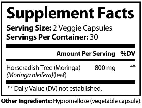 Veteran Performance Super One Moringa Oleifera Capsule, 60 Count