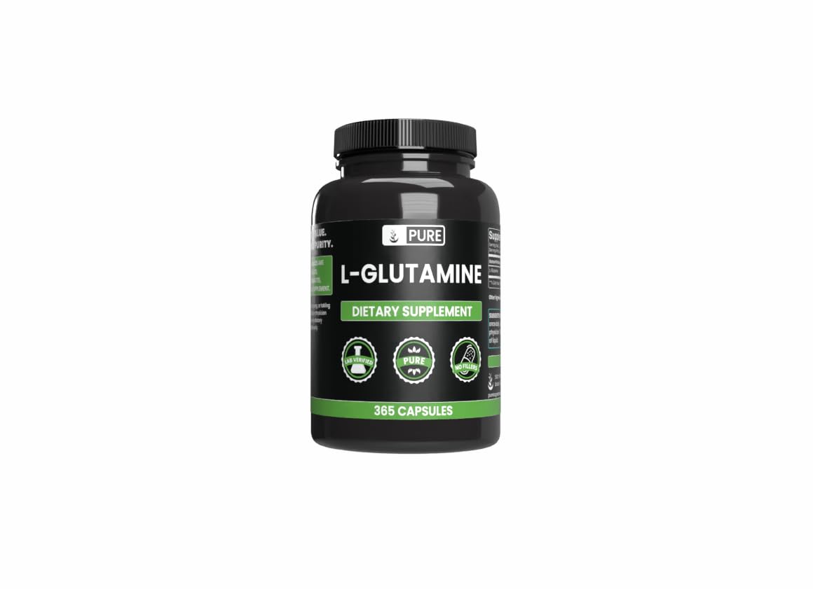 Pure Original Ingredients L-Glutamine Capsules 365