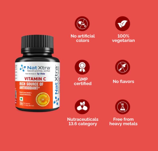 NatXtra Vitamin C Capsules 60 Count