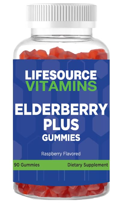 LifeSource Vitamins Elderberry Plus with Vitamin C and Zinc Gummy 1 Count