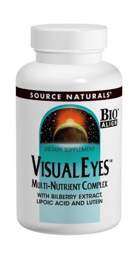 Source Naturals Visual Eyes Dietary Supplement - Multi-Nutrient Complex with Bilberry Extract, Lipoic Acid and Lutein, 90 Tablets