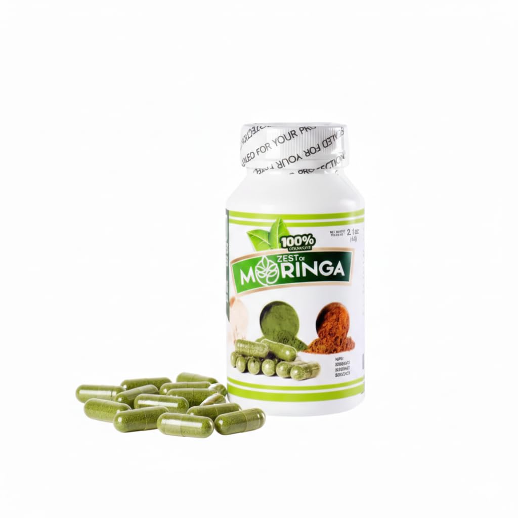 Zest Of Moringa Moringa Oleifera Capsule Supplement Capsule 100 Capsules