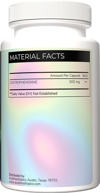 Austinootropics Centrophenoxine 500mg Capsule, 90 Count