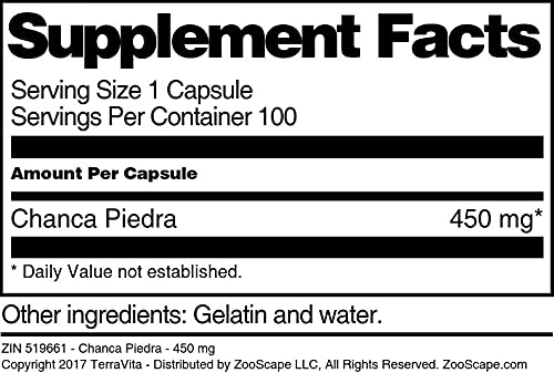 Terravita Chanca Piedra 450 mg Capsules 300 Count