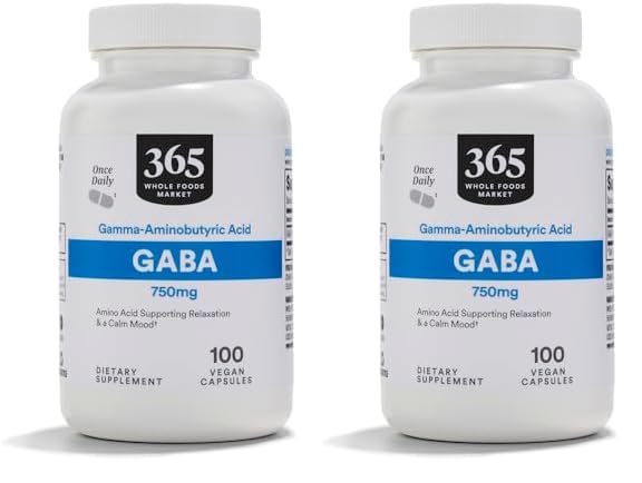 365 by Whole Foods Market GABA 750 mg Capsules, 200 Count
