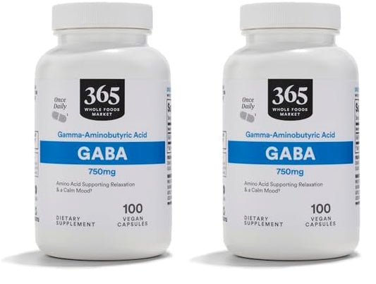 365 by Whole Foods Market GABA 750 mg Capsules, 200 Count