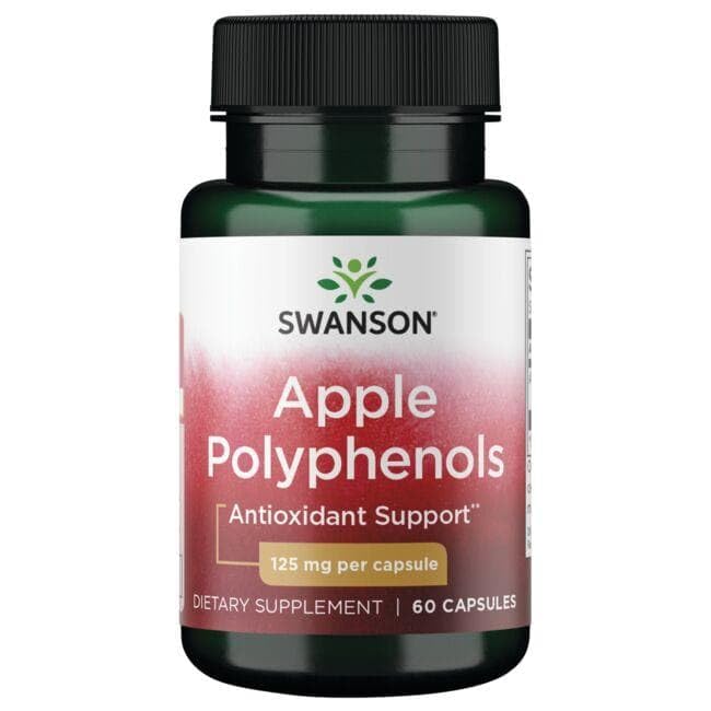 Swanson Apple Polyphenols 125mg Capsules, 60 Count