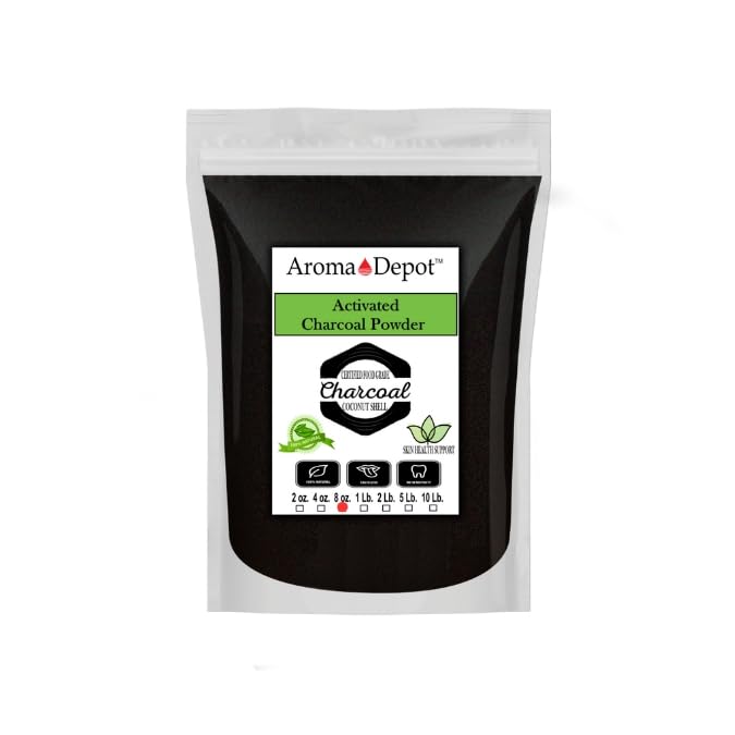 Aroma Depot Coconut Activated Charcoal Powder, 8 oz