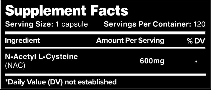 Leviathan Nutrition NAC Supplement N-Acetyl Cysteine Capsule, 120 Capsules