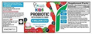 Doctor's Finest Kids Probiotic with Prebiotic Fiber 120 Tablets