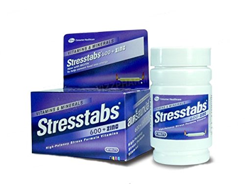 Funnyhealthshop Wyeth Vitamins Minerals Stresstabs 600 with Zinc Tablet, 60 Tablets