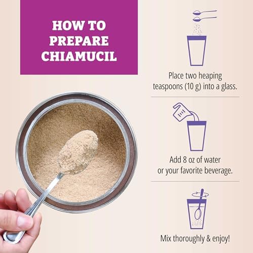 BENEXIA Chiamucil Prebiotic Chia Fiber & Inulin, Unflavored Powder, 16