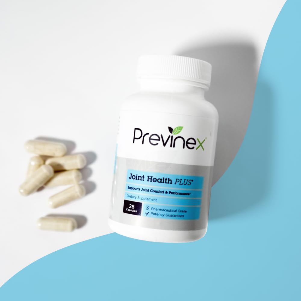 Previnex Joint Support Capsules with Natural Eggshell Membrane, Glucosamine Chondroitin, Collagen, Hyaluronic Acid, and Boswellia, 28 Count