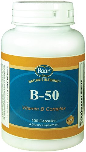 Baar B-50 Vitamin B Complex, 100 Veg Capsules