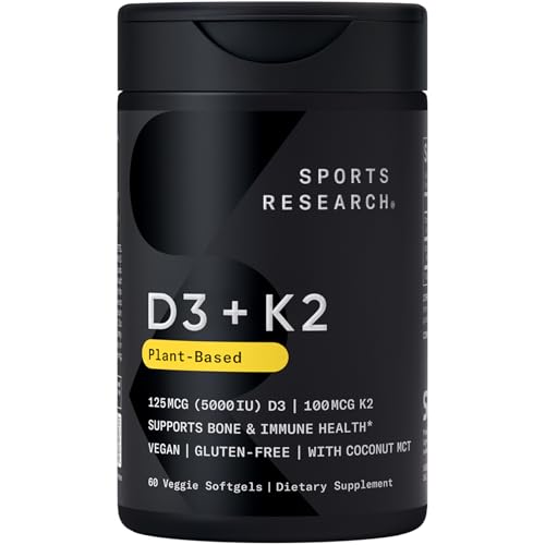 Sports Research Omega-3 Burpless Fish Oil + Vegan Vitamin C 1000mg + Vegan Vitamin D with K2, Capsule Bundle, 390 Capsules