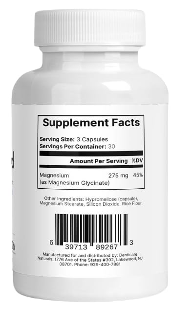 Denticare Naturals Bite-Guard for Teeth Grinding & Clenching with Magnesium, 90 Capsules