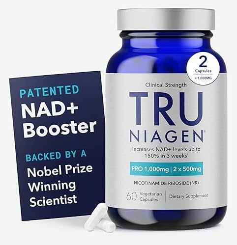 TRU NIAGEN Patented NAD+ Supplement Nicotinamide Riboside (NR) Capsule, 30 Capsules
