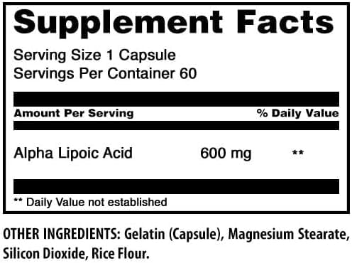 Amazing Nutrition Alpha Lipoic Acid Capsule 180 Count