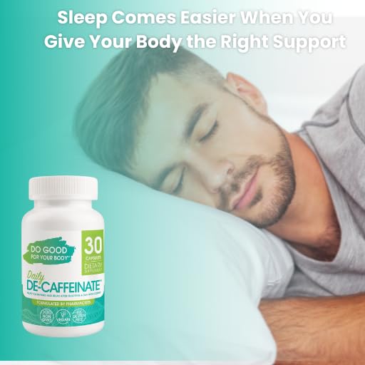 Do Good For Your Body Daily De-Caffeinate for Coffee Lovers Rutaecarpine Supplement for Relaxation After Caffeine, Non-Melatonin, Non-Addictive Evening Formula, 60 Capsules