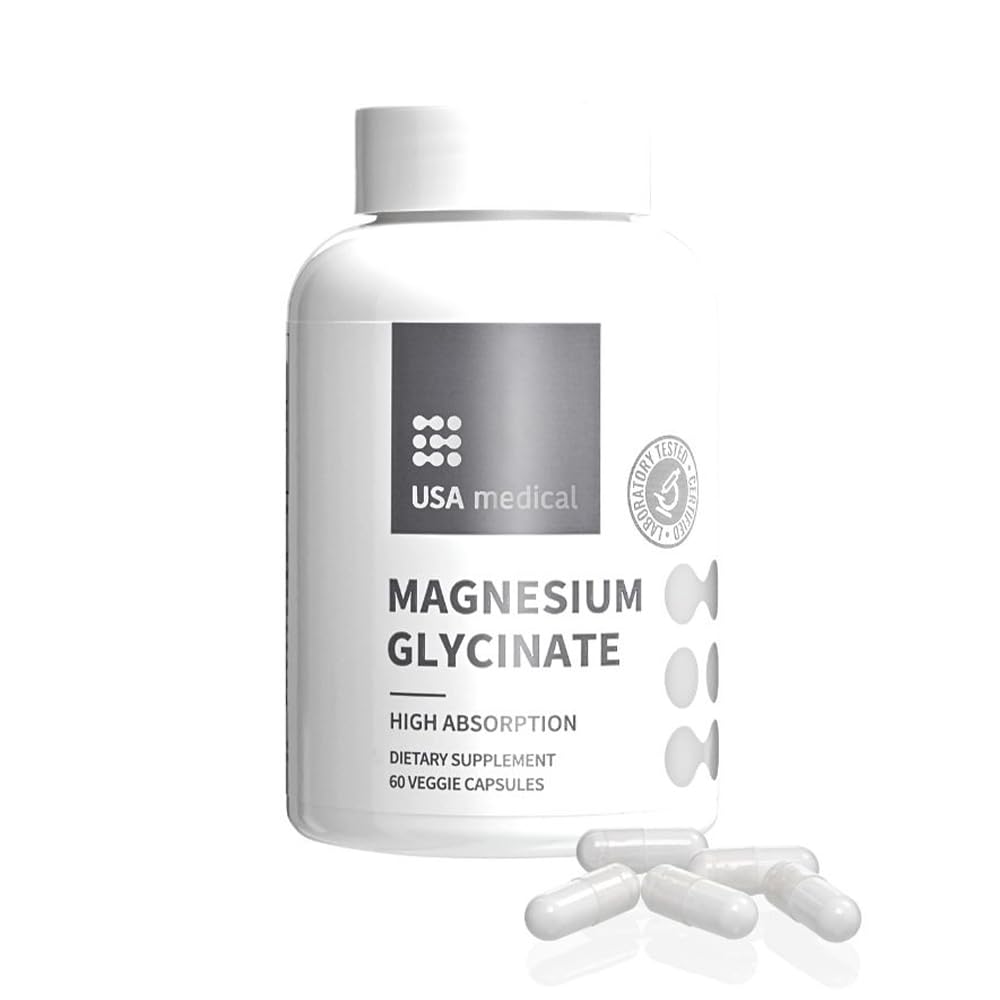 USA Medical Magnesium Glycinate Capsules, 60 Count