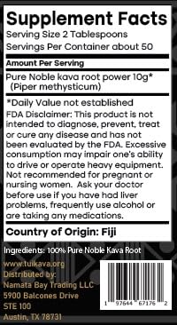 TUI KAVA Premium Wellness Kava Traditional Noble Pounded Medium Grind Powder, 18 oz