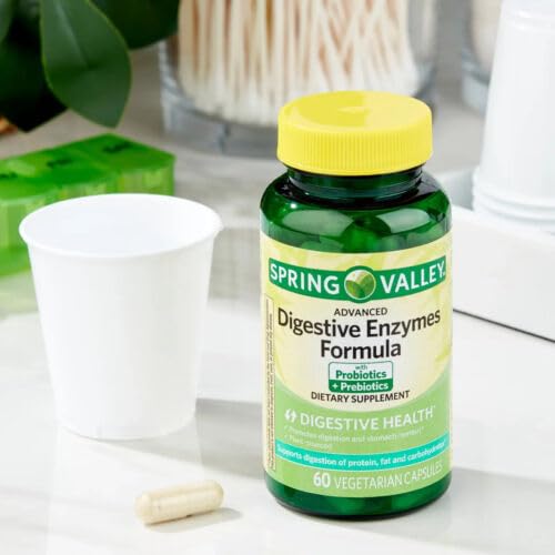 Generic Spring Valley Advanced Digestive Enzymes with Probiotics and Prebiotics, 60 Capsules