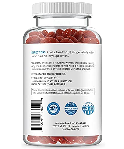 OjosLabs Eye Vitamins AREDS 2 Based Formula Softgels 120