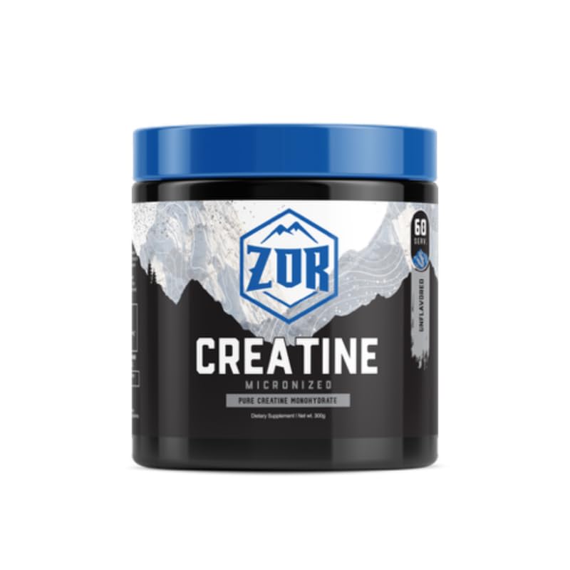 ZOR Labs Micronized Creatine Monohydrate Powder 5000mg, 60 Servings