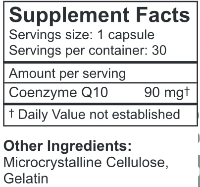 LifeLink CoQ10 90 mg Capsules 30 Count