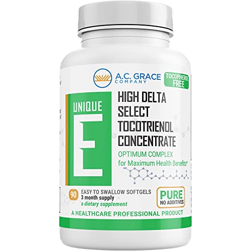 UNIQUE E Tocotrienols - Tocopherol Free Softgels, 90 Count