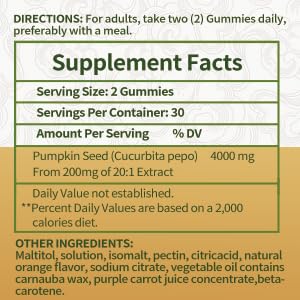 SEAANBE Sugar-Free Pumpkin Seed Oil Capsules 120 Count