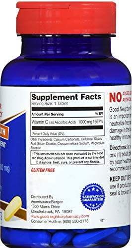Good Neighbor Pharmacy Vitamin C 1000mg Tablet, 100 Tablets