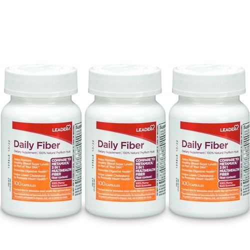 Leader Psyllium Husk Powder Supplement 300 Capsules